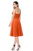 ColsBM Whitney Tangerine Classic A-line Sweetheart Sleeveless Tea Length Pleated Plus Size Bridesmaid Dresses
