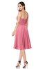 ColsBM Whitney Watermelon Classic A-line Sweetheart Sleeveless Tea Length Pleated Plus Size Bridesmaid Dresses