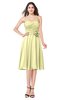 ColsBM Whitney Wax Yellow Classic A-line Sweetheart Sleeveless Tea Length Pleated Plus Size Bridesmaid Dresses