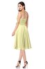 ColsBM Whitney Wax Yellow Classic A-line Sweetheart Sleeveless Tea Length Pleated Plus Size Bridesmaid Dresses
