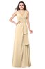 ColsBM Brenda Apricot Gelato Romantic Thick Straps Sleeveless Zipper Floor Length Sash Plus Size Bridesmaid Dresses