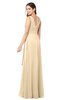 ColsBM Brenda Apricot Gelato Romantic Thick Straps Sleeveless Zipper Floor Length Sash Plus Size Bridesmaid Dresses