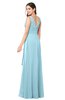 ColsBM Brenda Aqua Romantic Thick Straps Sleeveless Zipper Floor Length Sash Plus Size Bridesmaid Dresses