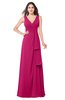 ColsBM Brenda Beetroot Purple Romantic Thick Straps Sleeveless Zipper Floor Length Sash Plus Size Bridesmaid Dresses
