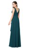 ColsBM Brenda Blue Green Romantic Thick Straps Sleeveless Zipper Floor Length Sash Plus Size Bridesmaid Dresses