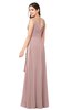 ColsBM Brenda Blush Pink Romantic Thick Straps Sleeveless Zipper Floor Length Sash Plus Size Bridesmaid Dresses