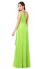 ColsBM Brenda Bright Green Romantic Thick Straps Sleeveless Zipper Floor Length Sash Plus Size Bridesmaid Dresses