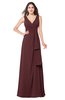 ColsBM Brenda Burgundy Romantic Thick Straps Sleeveless Zipper Floor Length Sash Plus Size Bridesmaid Dresses