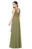 ColsBM Brenda Cedar Romantic Thick Straps Sleeveless Zipper Floor Length Sash Plus Size Bridesmaid Dresses