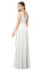 ColsBM Brenda Cloud White Romantic Thick Straps Sleeveless Zipper Floor Length Sash Plus Size Bridesmaid Dresses