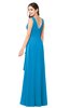 ColsBM Brenda Cornflower Blue Romantic Thick Straps Sleeveless Zipper Floor Length Sash Plus Size Bridesmaid Dresses