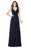 ColsBM Brenda Dark Sapphire Romantic Thick Straps Sleeveless Zipper Floor Length Sash Plus Size Bridesmaid Dresses