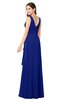 ColsBM Brenda Electric Blue Romantic Thick Straps Sleeveless Zipper Floor Length Sash Plus Size Bridesmaid Dresses