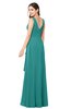ColsBM Brenda Emerald Green Romantic Thick Straps Sleeveless Zipper Floor Length Sash Plus Size Bridesmaid Dresses