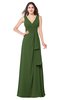 ColsBM Brenda Garden Green Romantic Thick Straps Sleeveless Zipper Floor Length Sash Plus Size Bridesmaid Dresses
