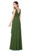ColsBM Brenda Garden Green Romantic Thick Straps Sleeveless Zipper Floor Length Sash Plus Size Bridesmaid Dresses
