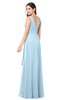 ColsBM Brenda Ice Blue Romantic Thick Straps Sleeveless Zipper Floor Length Sash Plus Size Bridesmaid Dresses