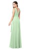 ColsBM Brenda Light Green Romantic Thick Straps Sleeveless Zipper Floor Length Sash Plus Size Bridesmaid Dresses