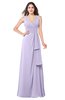 ColsBM Brenda Light Purple Romantic Thick Straps Sleeveless Zipper Floor Length Sash Plus Size Bridesmaid Dresses