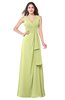 ColsBM Brenda Lime Green Romantic Thick Straps Sleeveless Zipper Floor Length Sash Plus Size Bridesmaid Dresses