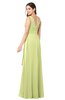 ColsBM Brenda Lime Green Romantic Thick Straps Sleeveless Zipper Floor Length Sash Plus Size Bridesmaid Dresses