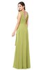 ColsBM Brenda Linden Green Romantic Thick Straps Sleeveless Zipper Floor Length Sash Plus Size Bridesmaid Dresses