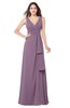 ColsBM Brenda Mauve Romantic Thick Straps Sleeveless Zipper Floor Length Sash Plus Size Bridesmaid Dresses