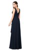 ColsBM Brenda Navy Blue Romantic Thick Straps Sleeveless Zipper Floor Length Sash Plus Size Bridesmaid Dresses