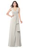 ColsBM Brenda Off White Romantic Thick Straps Sleeveless Zipper Floor Length Sash Plus Size Bridesmaid Dresses
