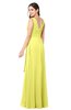 ColsBM Brenda Pale Yellow Romantic Thick Straps Sleeveless Zipper Floor Length Sash Plus Size Bridesmaid Dresses