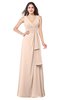 ColsBM Brenda Peach Puree Romantic Thick Straps Sleeveless Zipper Floor Length Sash Plus Size Bridesmaid Dresses