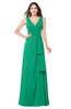 ColsBM Brenda Pepper Green Romantic Thick Straps Sleeveless Zipper Floor Length Sash Plus Size Bridesmaid Dresses