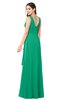 ColsBM Brenda Pepper Green Romantic Thick Straps Sleeveless Zipper Floor Length Sash Plus Size Bridesmaid Dresses