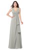 ColsBM Brenda Platinum Romantic Thick Straps Sleeveless Zipper Floor Length Sash Plus Size Bridesmaid Dresses