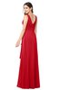 ColsBM Brenda Red Romantic Thick Straps Sleeveless Zipper Floor Length Sash Plus Size Bridesmaid Dresses