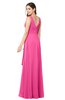 ColsBM Brenda Rose Pink Romantic Thick Straps Sleeveless Zipper Floor Length Sash Plus Size Bridesmaid Dresses