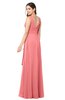 ColsBM Brenda Shell Pink Romantic Thick Straps Sleeveless Zipper Floor Length Sash Plus Size Bridesmaid Dresses