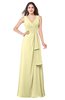 ColsBM Brenda Soft Yellow Romantic Thick Straps Sleeveless Zipper Floor Length Sash Plus Size Bridesmaid Dresses