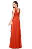 ColsBM Brenda Tangerine Tango Romantic Thick Straps Sleeveless Zipper Floor Length Sash Plus Size Bridesmaid Dresses