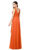 ColsBM Brenda Tangerine Romantic Thick Straps Sleeveless Zipper Floor Length Sash Plus Size Bridesmaid Dresses
