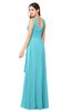 ColsBM Brenda Turquoise Romantic Thick Straps Sleeveless Zipper Floor Length Sash Plus Size Bridesmaid Dresses