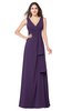 ColsBM Brenda Violet Romantic Thick Straps Sleeveless Zipper Floor Length Sash Plus Size Bridesmaid Dresses