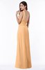 ColsBM Laurie Apricot Modern A-line Zip up Chiffon Ruching Plus Size Bridesmaid Dresses