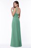 ColsBM Laurie Beryl Green Modern A-line Zip up Chiffon Ruching Plus Size Bridesmaid Dresses