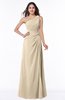 ColsBM Laurie Champagne Modern A-line Zip up Chiffon Ruching Plus Size Bridesmaid Dresses