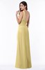 ColsBM Laurie Gold Modern A-line Zip up Chiffon Ruching Plus Size Bridesmaid Dresses