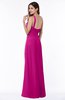 ColsBM Laurie Hot Pink Modern A-line Zip up Chiffon Ruching Plus Size Bridesmaid Dresses