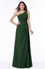 ColsBM Laurie Hunter Green Modern A-line Zip up Chiffon Ruching Plus Size Bridesmaid Dresses
