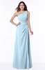 ColsBM Laurie Ice Blue Modern A-line Zip up Chiffon Ruching Plus Size Bridesmaid Dresses