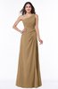 ColsBM Laurie Indian Tan Modern A-line Zip up Chiffon Ruching Plus Size Bridesmaid Dresses